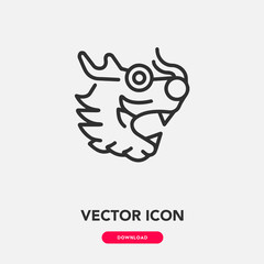 dragon icon vector sign symbol