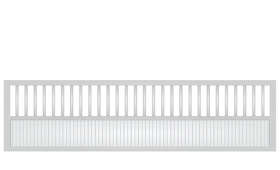 Grey outdoor gate. vector illustration