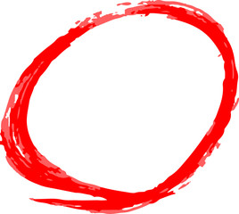 Variation of handwritten Red brush circle