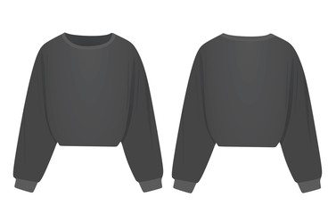 Long sleeve grey blouse. vector illustration