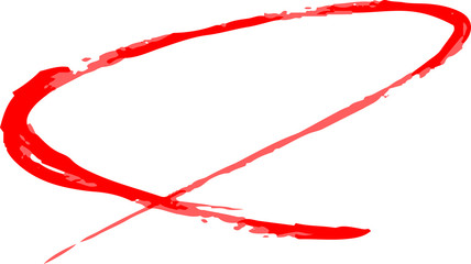 Variation of handwritten Red brush circle