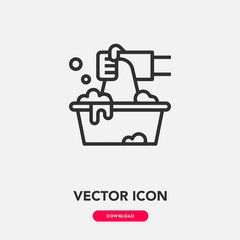 washing clothing icon vector sign symbol