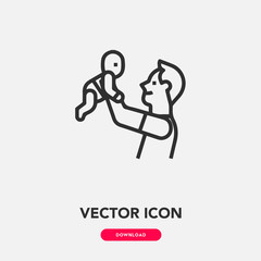 father and son icon vector sign symbol