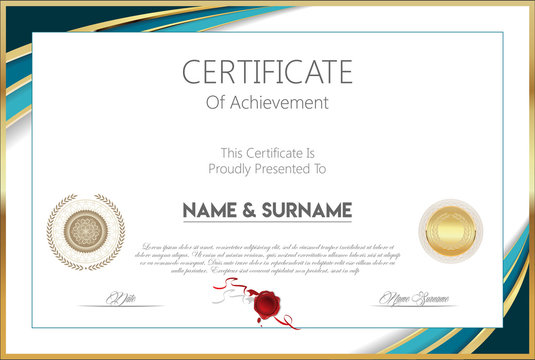 Certificate or diploma modern design template