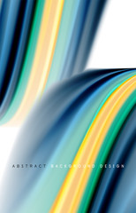 Abstract background - fluid color gradient waves, with dynamic motion line effect. Vector Illustration For Wallpaper, Banner, Background, Card, Book Illustration, landing page