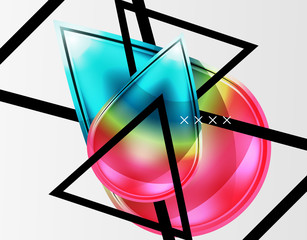 Abstract background - glossy glass bubbles, abstract sphere shapes. Vector Illustration For Wallpaper, Banner, Background, Card, Book Illustration, landing page