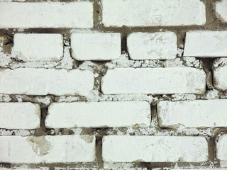 texture of rough white rectangular bricks
