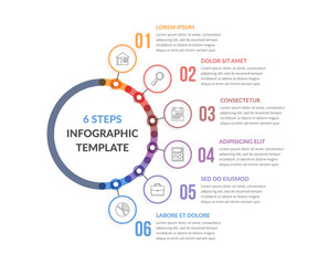Infographic Template with Six Elements