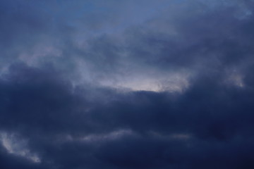 Fototapeta premium Cloudy evening and morning sky with blue, white deep and grey texture