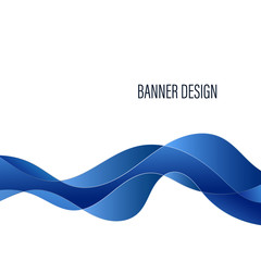 Abstract waveform geometric blue background Vector abstract blue wave