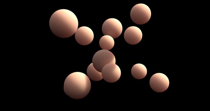 brownian motion for tissue design. Molecular structure. Simple pattern. Science illustration. Chaotic illustration. Able to loop seamless 4k