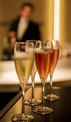 Champagne in two colors