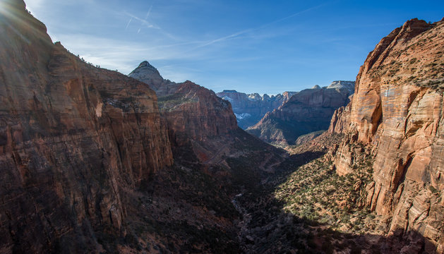 Paysage dans le parc national Zion, aux Etats-Unis