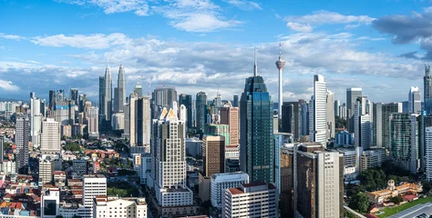 Poster Im Rahmen Panorama-Skyline der Stadt in Kuala Lumpur © THINK b