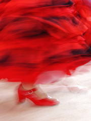Red flamenco dress