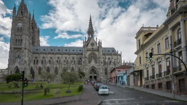 Ecuador Quito city square time lapse