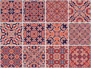 Traditional ornate portuguese decorative tiles azulejos.