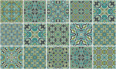 Traditional ornate portuguese decorative tiles azulejos.
