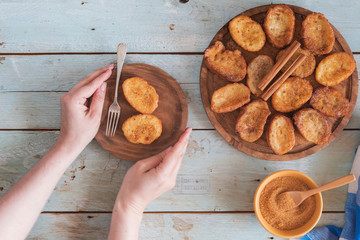 Torrijas typical dessert spanish