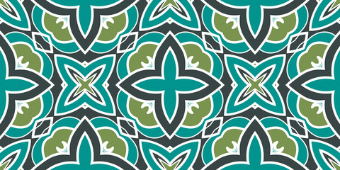 green abstract seamless pattern, vector illustration.