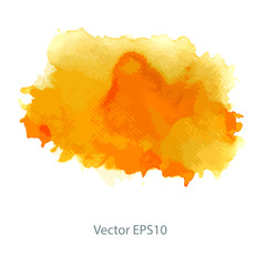 Orange watercolor background. vector background