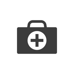 First aid kit icon on white background.