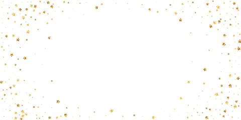 Gold stars random luxury sparkling confetti. Scatt
