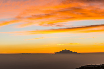 View from the Lemosho trail, the most scenic trail on mount Kilimanjaro, Tanzania