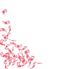 British pound notes falling. Sparse GBP bills on w