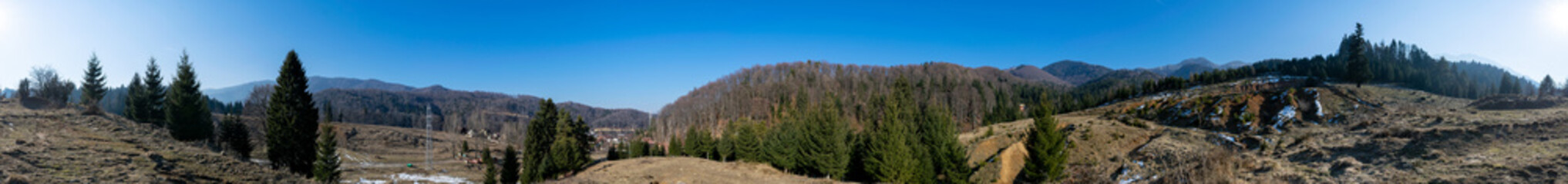 sunset in the mountains panorama