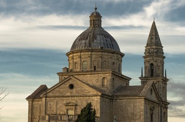Fototapeta na wymiar Church of San Biagio in Montepulciano in Tuscany