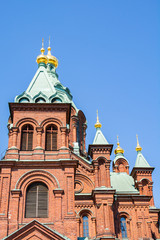 Fototapeta na wymiar View of Uspenski Cathedral, details, Helsinki, Finland