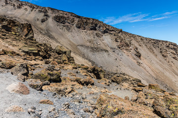 View from the Lemosho trail, the most scenic trail on mount Kilimanjaro, Tanzania