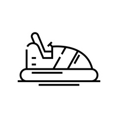 Car carousel line icon, concept sign, outline vector illustration, linear symbol.