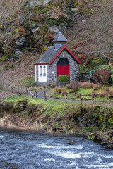 Small chapel on the rur river in Monschau