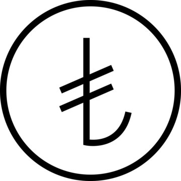 recommend clip art: Turkish lira icon, vector illustration