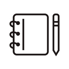 Notepad, notebook icon in trendy outline style design. Vector graphic illustration. Suitable for website design, logo, app, and ui. Editable vector stroke. EPS 10.