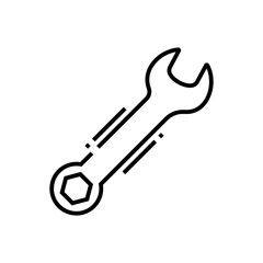 Building keys line icon, concept sign, outline vector illustration, linear symbol.