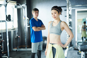 Obraz premium ワークアウト 二人 ポートレート