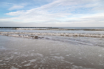 Fototapeta na wymiar Beach at Warnemuende
