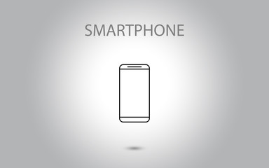 Smartphone icon vector design,  mobile phone vector illustration isolated on white background, Smartphone logo concept