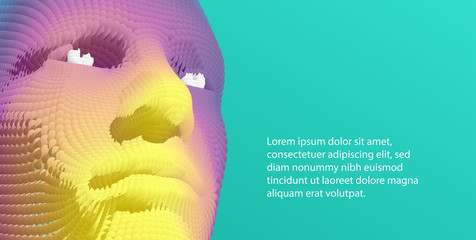 Cover design template. Applicable for placards, banners, book covers, brochures, planners or notebooks. 3d vector illustration with place for text.