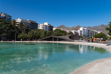 Fontaine on Plaza de Espana (Spain square). Santa Cruz de Tenerife
