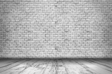 Empty concrete room brick wall, 3d rendering backdrop.
