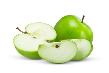 green apple isolated on white background