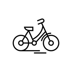 Bycicle line icon, concept sign, outline vector illustration, linear symbol.