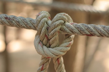 Fototapeta na wymiar rope string cord knot closeup for background