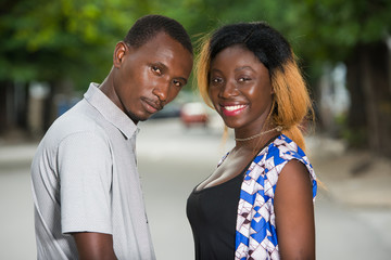 Fototapeta premium close up of a happy young couple.