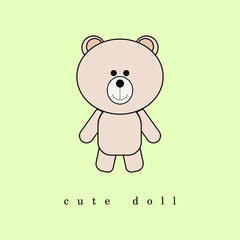 Vector illustration design of a cute teddy bear.