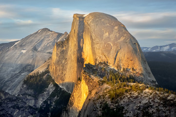 Half Dome in Yosemite National Park at sunset